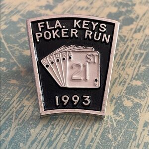 Vintage Fla. Keys Poker Run 21st 1993 Pin
